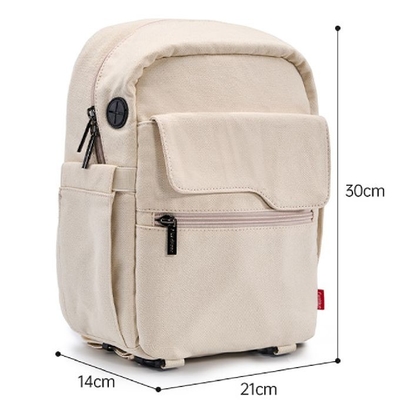 Slr Canvas Camera Bag Photography Shoulder Crossbody Bag With Waterproof Cover